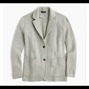 J. Crew merino sweater blazer XS heather gray